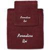 Cieffepi Home Collections GOLD - Set 2 Asciugamani (Viso + Ospite) (Bordeaux)