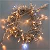 Partenopea Catena luminosa stringa 100 LED da esterno Natale luci natalizie Maxi led Reflex 8 mm cavo gomma bianco 10 MT prolungabili 80 led fissi + 20 flash intermittenti (Calda fissa + Bianco freddo flash)