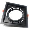vetrine inrete Vetrineinrete® Incasso per faretto AR111 quadrato supporto per faretti portafaretto luce illuminazione P54 (Nero)