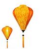 Art Saigon Lanterna Lampion Asiatico in Seta Arancione, M Ø33cm - Lampadario a Sospensione Tradizionale di Hoi An in Tessuto, Bambù e Legno - Decorazione e Artigianato del Vietnam (M25-O)