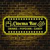 zouwii Insegna al neon Cinema, decorazione da parete LED Luce per bar e film