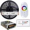 Mondo Strisce Led Kit da 5mt Striscia Led RGB composto da 1 Bobina TOTAL Waterproof ip68 + 1 Trasformatore da 60W 12Ve 1 Controller 2,4Ghz. Con 300 Led RGB sviluppa 4500 Lumen