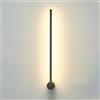 YFMYY Lampada da Parete Moderna Lunga con Rotazione di 350°, Applique da Parete cablata, lampade da Parete lineari a LED Nere, Lampada da Parete con Illuminazione Art Déco Calda per Bagno, Soggiorno