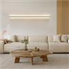 TZSMUM LED Interni Applique da Parete con Telecomando Dimmerabile Lampada da Parete Moderne Up Down Lampada a Muro Lungo Alluminio Acrilico per Camera da Letto Corridoio Soggiorno (Bianco,60cm)