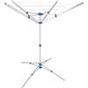 tectake® Stendino a Ombrello 102x102x160cm, Stendino Verticale, Stendibiancheria 4 Bracci, Stendibianchera Regolabile in Altezza, Stendipanni Salvaspazio in Alluminio, Ideale Bucato, Lenzuola - Grigio