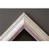 Artecentro cornice per quadri tele - shabby chic bianco-colore in legno varie misure offerta (bianco/rosso, 40x60 + passepartout)