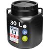 Garronda serbatoio acqua quadrato BPA-free da 30 litri per alimenti, tanica per acqua, contenitore con coperchio, adatto per la conservazione di crauti, fermentazione o salamoia GD-0088, Nero