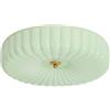 KCO Illuminazione Nordic Vetro Verde Montaggio A Filo Plafoniera Vintage Rotondo Semi Flush Mount Plafoniera Lampada Da Soffitto Metà Century Bagno Moderno Luce A Soffitto A LED