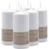 seit 1744 müller KERZEN Müller Kerzen PRO NATURE Candele Bianche - Set di 6 Candele Steariche - 6,8 x 15 cm - Durata 32 Ore - Cera Naturale Senza Paraffina e Olio di Palma - Non Profumate - Qualità RAL