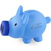Maverton Salvadanaio Porcellino - Azzurro - Personalizzazione ad Incisione Laser - 8x10x12 cm - in Polietilene - Apribile - Salvadanaio - per il bambino - Soldini
