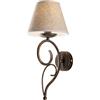 Be-Light Applique 1 Luce Ferro Marrone e Oro con Paralume in Pvc Serie Vienna