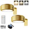 Generico Luce per Quadri Senza Fili con Telecomando, Faretti LED Ricaricabili USB per Quadri Lampada Applique Quadro Luci da Parete Interno a Batteria Luce Muro per Esposizione Pittura Vetrina