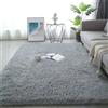 Treer Tappeto Salotto Moderno Pelo Corto Lavabile Morbido per Soggiorno, Interni Ultra Morbidi, per Divano Camera da Letto Home Decor (160x230cm, Grigio Fumo)
