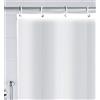 Hayrets Tenda Doccia Bianca 200x260 in Tessuto! 200cm Larghezza, 260cm Altezza Inclusi Anelli!