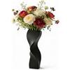 Generico Vaso Wibble Astratto,Vaso Scultoreo Astratto Moderno,Design a Spirale per Fiori Freschi o Secchi,Arredo Casa, Scrivania, Ufficio o Mensola,vasi interni,Oggetti/complementi d'arredo (Black)