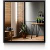 Tulup Specchio Glass Wall 50x50 cm Cornice Nero Temperato Bagno Moderno Grand Industriale Soggiorno