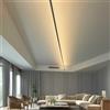 MOLOURK Moderna Corridoio Lampada da parete Lineare LED Skyline Camera da letto Luci di linea COB Applique da parete Interni Strisce Acciaio inox Lampada da Comodino Regolabile per Soggiorno Scale (3000K,3M)
