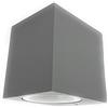 vetrine inrete Vetrineinrete® Applique a parete per esterno da giardino ip65 lampada da muro moderna attacco gu10 nero grigio bianco (Grigio)