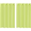 vidaXL Tende in Voile con Occhielli 2 pz Verde Mela 140x175 cm, Tenda a Rete, Tenda Trasparente, Voile per Finestra, Trattamento Finestra