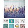 arteneur® - Tenda da doccia antimuffa, 240 x 200 cm, materiale riciclato Öko-Tex Standard 100, orlo zavorrato, non trasparente, impermeabile, lavabile, con 16 anelli ed e-book, motivo: lavanda