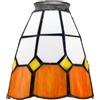 Jiuvaso Paralume in Vetro colorato, Applique da Parete, Paralume per Attacco E27, Ricambio per da soffitto per Sala da Pranzo, Feste, Hotel, Bianco Arancio