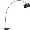 Qazqa vinossa - LED Dimmerabile Lampada da terra arco dimmer incluso Moderno - 1 luce - L 150 cm - Nero - Moderno - Soggiorno