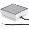 ledscom.de Luce di pavimentazione da incasso a LED CUS per esterni, IP67, angolare, 15 x 15cm, bianco caldo