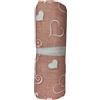 SalGiu Telo Arredo Copritutto Fantasia Cuori Gran Foulard Multiuso in Cotone Matrimoniale 240x260 cm (Cipria)