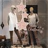 kina - UVNT0285 Vetrofanie Natalizie Adesivi Decorazione Vetrine Negozi Trasparente Removibile Riposizionabile - Palline Natale Ing Merry Christmas Buone Feste Happy New Year 130x40 cm
