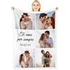 Giftove Coperta Personalizzata con Foto - Regali San Valentino Fidanzati