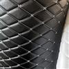 ZHJBD Pelle Finta Tessuto Trapuntato Nero per Tappezzeria, Rivestimento Divano in Similpelle, Ecopelle per Mobili e Cuscini Auto (Color:Black 2)