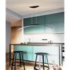 JINGKER Luci a sospensione LED Lampadario moderno creativo Tavolo da pranzo Lampada a sospensione design curvo Lampadario regolabile in altezza per bancone bar studio sala da pranzo (Nero, L150CM)