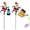 Generico 2 Set Babbo Natale Luminoso Da Esterno, Babbo Natale Balcone, Decorazioni Natalizie Casa, Soprammobili Natalizi Vintage, Lampada Natalizia Solare Per Balconi Viali Cortilo Giardino Sentiero Balcone