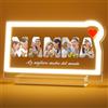 witfox Regalo Personalizzato per la Festa Della Mamma, Neon Acrilico personalizzato, Regalo di Compleanno per la Mamma, Targa in Acrilico 22 x 13 cm, Interfaccia USB, Tre Basi Tra cui Scegliere