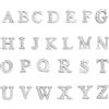 SUNNYCLUE 1 scatola 52 pezzi Lettera Perline Argento Lettere Dell'Alfabeto Perline Alfabeto Perlina Lettera AZ Perlina Lettere di Strass Ciondoli per Diapositive Distanziatore Perline Sciolte per Gioi