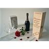 Guizzo Creart - Porta Bottiglie di Vino a Tema per Idee Regalo Anniversario, Scatola Portabottiglie Vino Confezione 35.4x10.4x9.5 cm Scritta Personalizzata, Porta Vino Scatola Legno, Box Made in Italy