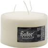 Hofer Candela a Colonna - Avorio - 3 Stoppini - 150 x 100 mm - Durata di 65 Ore - Inodore - Cera Antigoccia - 1x Cero Grande per Decorazione