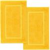 Lavea® 2 Tappetini Bagno 50x80 cm in 100% Cotone - Tappeti Bagno Assorbenti e Lavabili - Ideali come Tappeto Bagno o Tappetino Doccia - Giallo colza