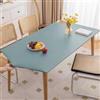 Morbuy Impermeabile Tovaglia Rettangolare con Bordo Elastico, Copritavolo Rettangolare con Elastico Tovaglie Esterno Antimacchia per Giardino, Picnic e Feste (Blu,90x90cm)