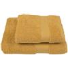 Jolie Firenze BIBIHOME Set asciugamano viso ed asciugamano ospite in spugna di puro cotone pettinato (550 gr./mq.) tinta unita (SENAPE)