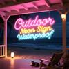 BCXIEPU Grandi insegne al neon e LED impermeabili IP67 per esterni, personalizzate per patio, cortile, piscina, affari, spiaggia, bar, matrimoni, feste
