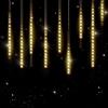 LoviStore Luci di Natale Stalattiti Luce Fredda Calda Effetto Pioggia di Meteore Cascata Meteoriti Catena Led Luminosa 8 Gocce 288 LED 3 mt Decorazione Natalizia Addobbo Interno Esterno (Luce Calda)