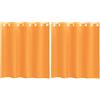 vidaXL Tende in Voile con Occhielli 2 pz Arancio 140x140 cm, Tenda a Rete, Tenda Trasparente, Voile per Finestra, Trattamento Finestra