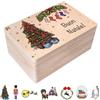 Creative Deco Scatola di Regalo per Natale Personalizzata Originali Regalo di Legno | Testo Desiderato Personalizzato Idea Regali Natale Individuale | Decorazione Natalizia | Per Donna, Uomo e Coppie