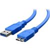 Techly 304871 Cavo USB 3.2 Superspeed A/Micro B 3 m Blu