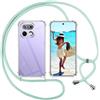 ISOI Cover con Cordino per Realme 16 Pro 5G, Custodia Trasparente con Collana Tracolla Laccio Collo Ultra Sottile Morbido TPU Silicone Antiurto AntiGraffio Case, Verde