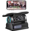 GREENAUTO Telecamera di retromarcia WiFi solare, telecamera di retromarcia magnetica wireless, FHD 1080P IR visione notturna IP69K impermeabile, per iPhone Android, ausilio al parcheggio auto, camper