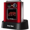 Beafon, Fold10 LTE, custodia pieghevole, pulsante di emergenza SOS, display interno a colori XL 2,2 (5,58 cm), display esterno a colori XL 1,44 (3,65 cm), display personale, fotocamera, segnale