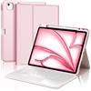 WINCHKING Custodia Tastiera per iPad Air 13 M4 2026/M3 2025/M2 2024 con Touchpad, Bluetooth Magnetica Staccabile, Cover con Italiano QWERTY Tastiera per iPad Air 13 Pollici M4/M3/M2, Rosa chiaro