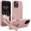kwmobile 1x Custodia Compatibile con Apple iPhone 16 PRO Max - Cover Supporto Dita - Back Case per Smartphone - Protezione Gommata Rosa Antico